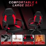 AnyGod Video Gaming Chair, Ergonomic Computer Game Chair with Lumbar Support Adjustable Height Swivel Wheels, Home, Office for Adults Teens Kids Gamer by AnyGod