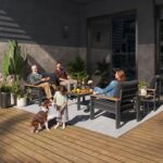 Aoxun Aluminum Outdoor Patio Furniture Set, 7 Seats Outdoor Sectional with Coffee Table, Patio Conversation Sets with Upgraded Armrests and Cushions for Backyard, Garden and... by Aoxun