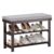 Apicizon 3-Tier Shoe Rack for Entryway, Bamboo Shoe Bench with Cushion Padded Seat, Small Shoe Organizer with Storage for Indoor Entrance Hallway Bedroom Living Room, Brown by Apicizon