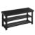 Apicizon Bamboo Shoe Rack for Entryway, 3-Tier Shoe Rack Bench for Front Indoor Entrance, Small Shoe Organizer with Storage, 35.4 Inches, Black by Apicizon