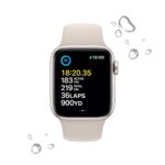 Apple Watch SE 2nd Gen (GPS, 40mm) - Starlight Case with Starlight Sport Band S/M (Renewed) by Amazon Renewed
