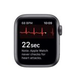 Apple Watch Series 5 (GPS, 44MM) - Space Gray Aluminum Case with Black Sport Band (Renewed) by Amazon Renewed
