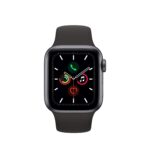 Apple Watch Series 5 (GPS, 44MM) - Space Gray Aluminum Case with Black Sport Band (Renewed) by Amazon Renewed