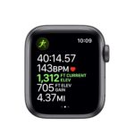 Apple Watch Series 5 (GPS, 44MM) - Space Gray Aluminum Case with Black Sport Band (Renewed) by Amazon Renewed