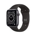 Apple Watch Series 6 (GPS, 44mm) – Space Gray Aluminum Case with Black Sport Band (Renewed) by Amazon Renewed