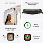 Apple Watch Series 7 (GPS, 41mm) Starlight Aluminum Case with Starlight Sport Band, Regular (Renewed) by Amazon Renewed