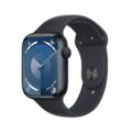 Apple Watch Series 9 [GPS 45mm] Midnight Aluminum Case with Midnight Sport Band M/L (Renewed) by Amazon Renewed