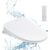 AQUATIZ Elongated Smart Toilet Bidet, Electric Toilet Seat with Self-Cleaning Nozzle, Adjustable Warm Water, Deodorizer, Air Dryer, LED Night light (Remote Control) by AquaSpace