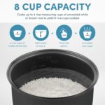 AROMA Digital Rice Cooker, 4-Cup (Uncooked) / 8-Cup (Cooked), Steamer, Grain Cooker, Multicooker, 2 Qt, Stainless Steel Exterior, ARC-914SBD by AROMA