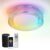 ASD 12 Inch Smart RGBW Flush Mount Ceiling Light with Remote – Brushed Nickel 20W 120V 2700-6500K Dimmable Ceiling Light Fixture, WiFi App Control RGB Lights, Alexa & Google… by ASD