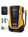 AstroAI AC/DC Tire Inflator Portable Air Compressor for Car, Air Pump for Car Tires, Car Accessories 150PSI with LED Light for Cars, Balls, Motorcycles, and Other CZK-3666 Yellow by AstroAI