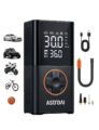 AstroAI L7 Tire Inflator Portable Air Compressor Cordless Mini Bike Pump with Digital Dual Values Display, 150 PSI Car Tires Air Pump with LED Lights&Pressure Gauge for Auto,… by AstroAI