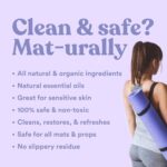 ASUTRA Yoga Mat Cleaner Spray (Peaceful Lavender), 4 fl oz - No Slippery Residue, Organic Essential Oils, Deep-Cleansing for Fitness Gear & Gym Equipment, Microfiber Towel Included by ASUTRA