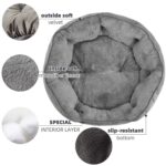 Asvin Small Dog Bed for Small Dogs, Cat Beds for Indoor Cats, Pet Bed for Puppy and Kitty, Extra Soft & Machine Washable with Anti-Slip & Water-Resistant Oxford Bottom, Grey, 20... by Asvin