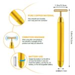 Aubric Face Massager Electric Beauty Bar 24k Golden Facial Massage Tool, T-Shape Electric Vibrating Wand Face Neck Skin Firming Lifting Tighting Wrinkles Reducing Body Treatment... by Aubric
