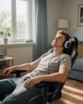 AutoFull C3 Gaming Chair, Racing Style Gaming Chair with Ergonomic Lumbar Support,Adjustable High Back PU Leather PC Chair with Footrest,Black by AutoFull