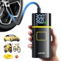 AUXITO Tire Inflator Portable Air Compressor – 150PSI 1Min Fast Inflate Air Pump for Car Tires with Tire Pressure Gauge, LED Flashlight, Portable Tire Inflatores for Car, Sedan,… by AUXITO