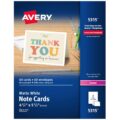 Avery Printable Note Cards with Envelopes, 4.25″ x 5.5″, White, 60 Blank Note Cards for Laser Printers (05315) by Avery