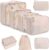 BAGAIL 8 Set Packing Cubes Luggage Packing Organizers for Travel Accessories-Cream by BAGAIL
