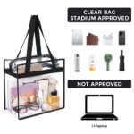 BAGAIL Clear Bags 12x6x12 Stadium Approved Clear Tote Bag with Zipper Closure Crossbody Shoulder Bag with Adjustable Strap by BAGAIL