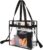 BAGAIL Clear Bags 12x6x12 Stadium Approved Clear Tote Bag with Zipper Closure Crossbody Shoulder Bag with Adjustable Strap by BAGAIL