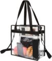 BAGAIL Clear Bags 12x6x12 Stadium Approved Clear Tote Bag with Zipper Closure Crossbody Shoulder Bag with Adjustable Strap by BAGAIL