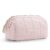 BAGSMART Makeup Bag Travel Toiletry Bag, Puffy Padded Make Up Bags for Women Makeup Organizer Case, Wide-open Pouch Purse Travel Essentials Toiletries Accessories Brushes, Pink by BAGSMART