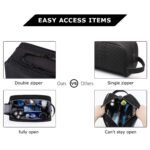 BAGSMART Toiletry Bag for Men, Travel Toiletry Organizer Dopp Kit Water-resistant Shaving Bag for Toiletries Accessories, Door Room Essentials, Black-medium by BAGSMART