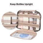 BAGSMART Toiletry Bag Hanging Travel Makeup Organizer with TSA Approved Transparent Cosmetic Bag Makeup Bag for Full Sized Toiletries, Medium-Black by BAGSMART