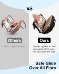 BAGSMART Toiletry Bag Hanging Travel Makeup Organizer with TSA Approved Transparent Cosmetic Bag Makeup Bag for Full Sized Toiletries, Medium-Black by BAGSMART