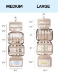 BAGSMART Toiletry Bag Hanging Travel Makeup Organizer with TSA Approved Transparent Cosmetic Bag Makeup Bag for Full Sized Toiletries, Medium-Black by BAGSMART