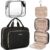 BAGSMART Toiletry Bag Hanging Travel Makeup Organizer with TSA Approved Transparent Cosmetic Bag Makeup Bag for Full Sized Toiletries, Medium-Black by BAGSMART