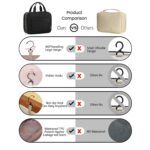 BAGSMART Toiletry Bag Travel Bag with Hanging Hook, Water-resistant Makeup Cosmetic Bag Travel Organizer for Accessories, Shampoo, Full-size Container, Toiletries (Black, Medium) by BAGSMART