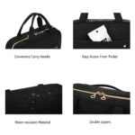 BAGSMART Toiletry Bag Travel Bag with Hanging Hook, Water-resistant Makeup Cosmetic Bag Travel Organizer for Accessories, Shampoo, Full-size Container, Toiletries (Black, Medium) by BAGSMART