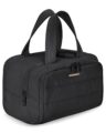 BAGSMART Travel Toiletry Bag, Lightweight Large Wide-open Travel Bag for Women, Puffy Cosmetic Makeup Bag Organizer with Handle for Accessories,Essentials, Toiletries, Black by BAGSMART