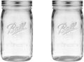 Ball Wide Mouth Glass Mason Jars with Lids and Bands, Used for Canning, Pickling, Juice, Jam, Jelly, Quart Size 32 Ounce (Pack of 2) by Ball