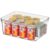 Basicwise Clear Storage Container with Lid For Kitchen Pantry Cabinet & Fridge Storage For Organizing Snacks Produce Supplies Or Essentials Durable Bin For Home Dorm Apartment… by Basicwise