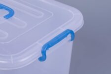 Basicwise Large Clear Storage Container with Lid and Handles by Basicwise