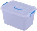 Basicwise Large Clear Storage Container with Lid and Handles by Basicwise