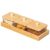 Basicwise Set of 3 Square Glass Jars with Bamboo Lids and Wooden Tray – Rectangular Charcuterie, Snack Organizer and Fruit Platter for Party, Candy Jars, Cookies, Nuts, Fruits… by Basicwise