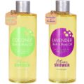 Bath and Body Oil Body Oil with Sweet Almond Jojoba and Shea Butter, Lavender & Coconut Shower Oils Mother’s Day Gift for Women Dry Skin 17.6 fl oz (Pack of 2) by Autumn Shower