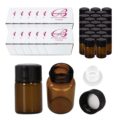 Beauticom 2ML Amber Glass Vial 144 Pieces with Orifice Reducer and Dropper Top by Beauticom