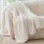 BEDELITE Fleece Throw Blanket for Couch – 300GSM Soft & Warm Fluffy Cream White Blanket, Decorative and Giftable Striped Blankets for Women, Men, 50″x60″ by BEDELITE