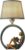 Bedside Table Lamp Nordic Resin Table Lamp Bedroom Bedside Desk Night Lights Creative Nightstand Lamps with Fabric Shade Vintage Desk Lamp (Remote Control Switch) by JKSVTF