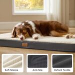 Bedsure Dog Beds Large Sized Dog - Comfy Flat Pet Beds with Removable Washable Cover, Orthopedic Egg Crate Foam Puppy Mat, Suitable for Pet Up to 65 lbs by Bedsure