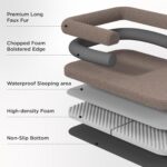Bedsure Foldable Human Dog Bed - 2 in 1 Flexible Giant Human Dog Bed for Adult People with Supportive Bolster Egg Foam, Waterproof Liner, Calming Fluffy Faux Fur Orthopedic Big... by Bedsure