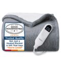 Bedsure Heated Blanket Throw Blanket – Fast Heating Electric Blanket, Soft Flannel Heated Throw with 4 Time Settings, 6 Heating Settings, Warm Gifts for Grandma & Grandpa (50×60… by Bedsure