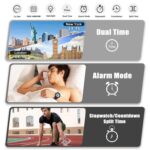 Beeasy Digital Watch Waterproof with Stopwatch Alarm Countdown Dual Time, Ultra-Thin Super Wide-Angle Display Digital Wrist Watches for Men Women by Beeasy