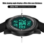 Beeasy Digital Watch Waterproof with Stopwatch Alarm Countdown Dual Time, Ultra-Thin Super Wide-Angle Display Digital Wrist Watches for Men Women by Beeasy