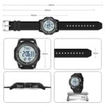 Beeasy Digital Watch Waterproof with Stopwatch Alarm Countdown Dual Time, Ultra-Thin Super Wide-Angle Display Digital Wrist Watches for Men Women by Beeasy